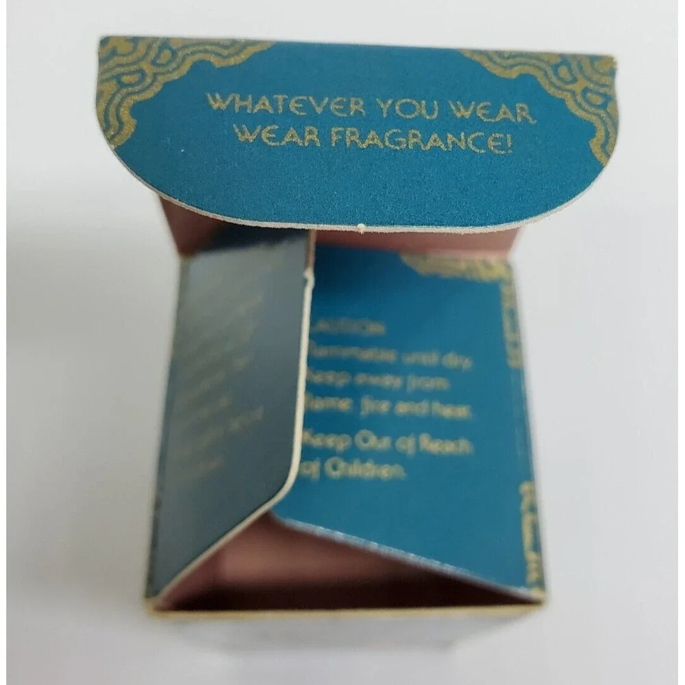 Vtg Avon Oriental Egg Delicate Blossoms Charisma Empty Perfume Bottle and Box‎